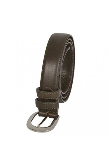 Conte Massimo Ceinture femme fine en cuir véritable, fabriquée en Italie, raccourci, Vert 3 cm, 115 tg 50-52 