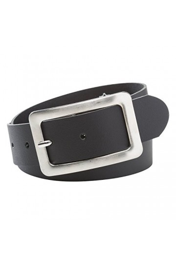 INVIDA Ceinture pour femme JOYCE en noir avec grande boucle - Largeur : 4 cm - Tour de taille : 80 cm