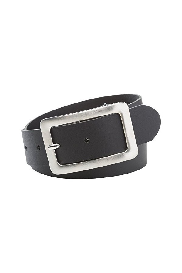 INVIDA Ceinture pour femme JOYCE en noir avec grande boucle - Largeur : 4 cm - Tour de taille : 80 cm