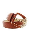 Inception Pro Infinite Ceinture femme - marron - pour jeans - simili cuir - boucle en strass syq - 140