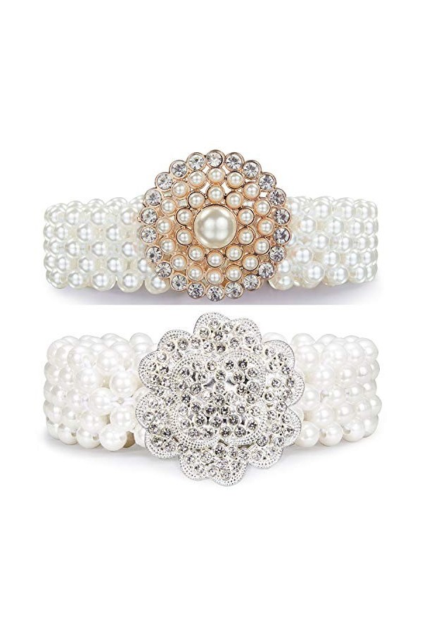 Barry.Wang Ceinture de taille pour femmes avec strass cristal fête de ceinture fille sexy