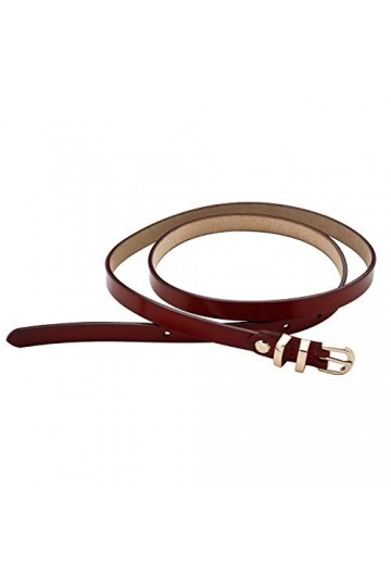 Aodexius Ceinture en cuir pour femme avec boucle traditionnelle en métal - Marron - Taille Unique