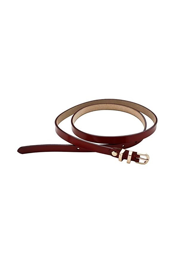 Aodexius Ceinture en cuir pour femme avec boucle traditionnelle en métal - Marron - Taille Unique