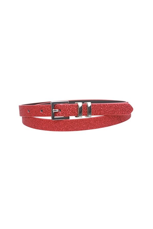 Ceinture de robe Beltiscool pour femme, 1,5&nbsp;cm, à paillettes - Rouge - L/XL - 40