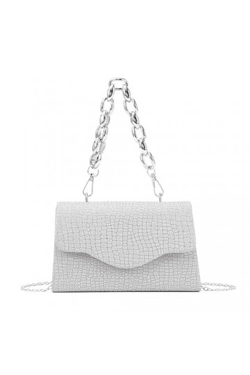 EVEOUT Sac à main de soirée Étincelant avec Chaîne pour Femme Pochettes et clutches élégant pour Fête de Mariage（Argent