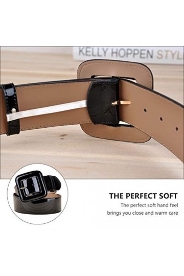 Amosfun 1 Ceinture en Cuir véritable de Style européen pour Femme