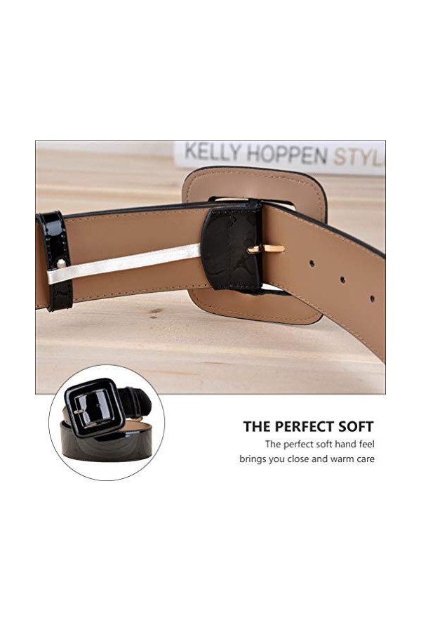 Amosfun 1 Ceinture en Cuir véritable de Style européen pour Femme