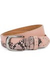 styleBREAKER ceinture pour femmes avec des strass et des détails aspect peau de serpent, longueur réglable 03010102, taille:8