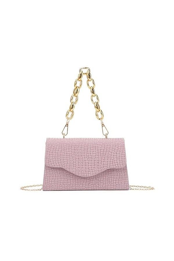 EVEOUT Sac à main de soirée Étincelant avec Chaîne pour Femme Pochettes et clutches élégant pour Fête de Mariage（Argent