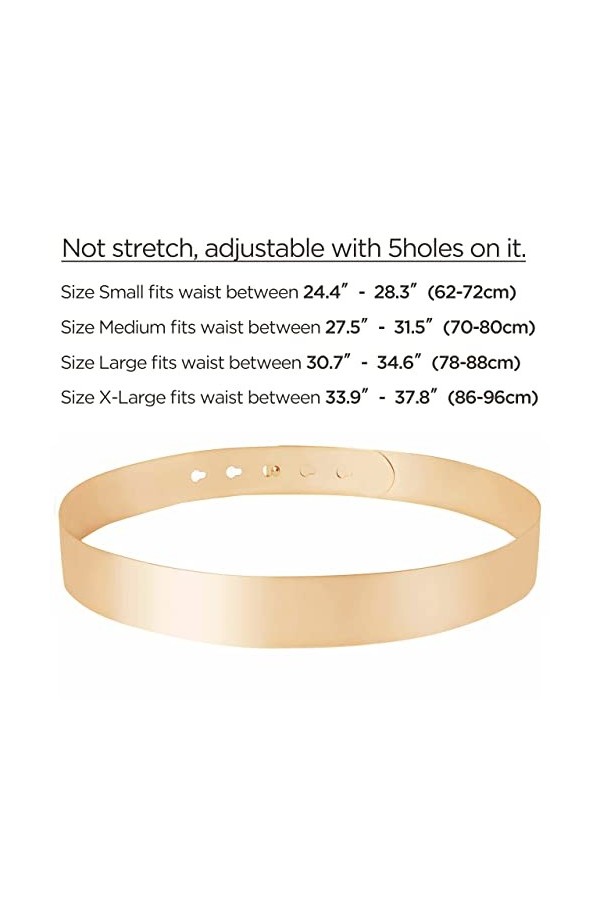 BABEYOND Ceinture de Robe en Métal Ceinture de Robe Mariée Courroie Métal Ceinture Mince Ceinture Élégant pour Robe Décoratio