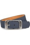 styleBREAKER ceinture unisexe unie avec grande boucle rectangulaire, longueur ajustable 03010100, taille:90cm, couleur:Bleu