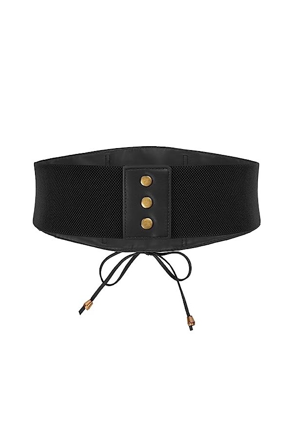SCARLET DARKNESS Ceinture élastique vintage en dentelle Steampunk pour femme, Noir 452a23-1, XXL