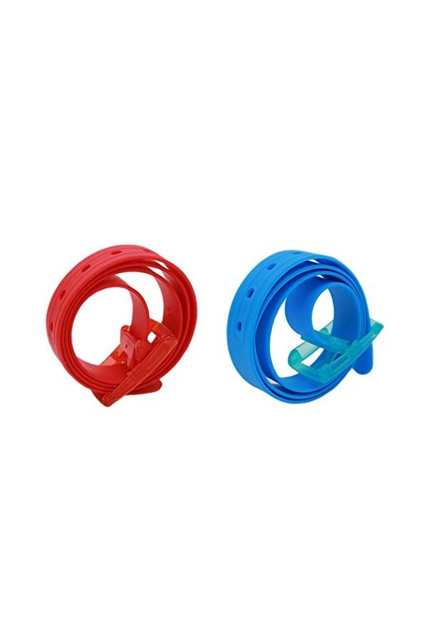 MEISHINE® 115 x 3,5 cm Ceinture unisexe en silicone - Parfait pour homme et femme, Lot de 2, Taille Unique