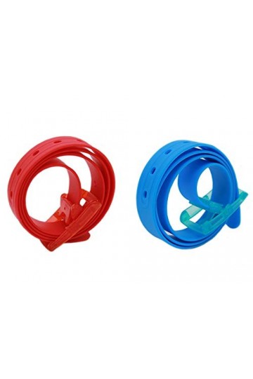 MEISHINE® 115 x 3,5 cm Ceinture unisexe en silicone - Parfait pour homme et femme, Lot de 2, Taille Unique