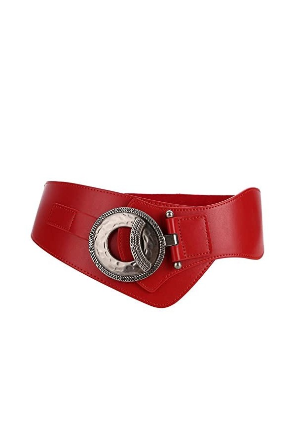 SYMOL Ceinture Femmes Stretch Ceinture Élastique Ceinture Taille Ceinture Femmes Large 7,5 CM Ceinture En Cuir Grande Taille 