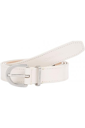 Calvin Klein CK Must Ceinture Ronde avec Boucle en métal 25 mm, Crystal Gray, 125 Femme