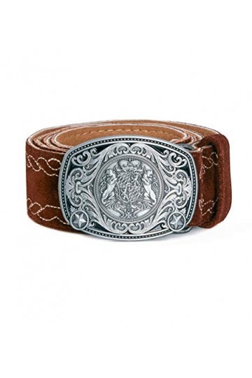 Ceinture traditionnelle "Bergtrift" avec broderies - ceinture en cuir véritable Original Schöneberger Trachten Lederhosen cei