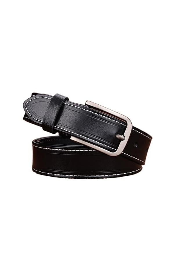 SpaRcz Femme 2.8 cm Cuir Cuir Ceinture classique sauvage Ceinture, Noir, 115 cm