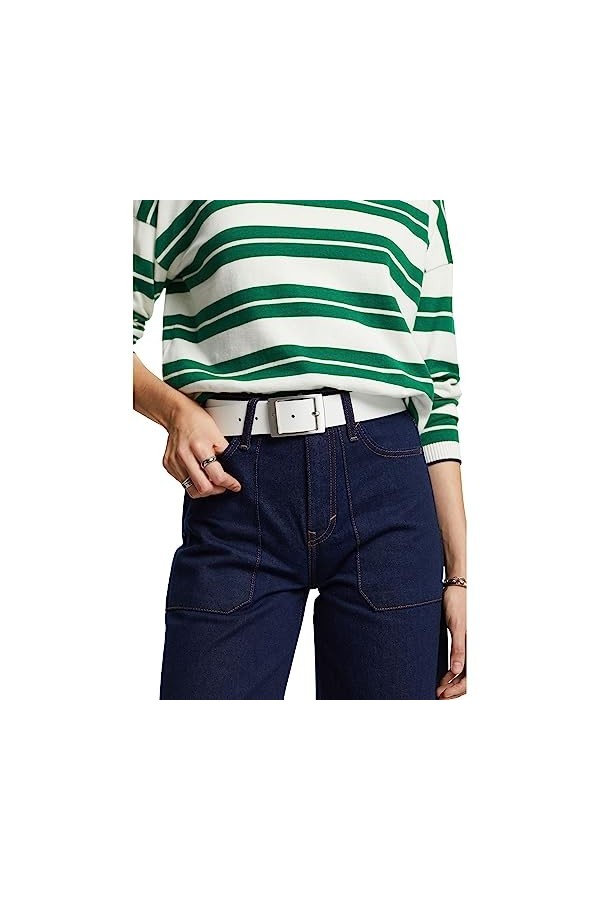 ESPRIT 993EA1S314 Ceinture, 100/WHITE, 80 Femme