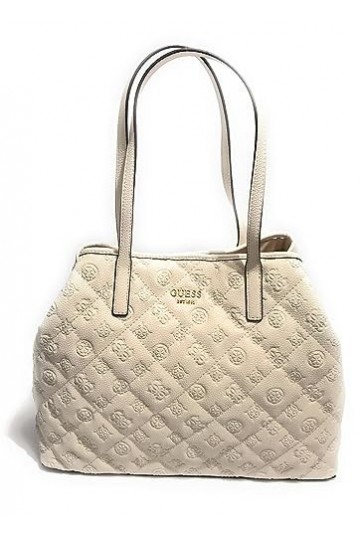 Borsa donna Guess Vikky con pochette in ecopelle grigio stone B24GU139 OB699529 Grande