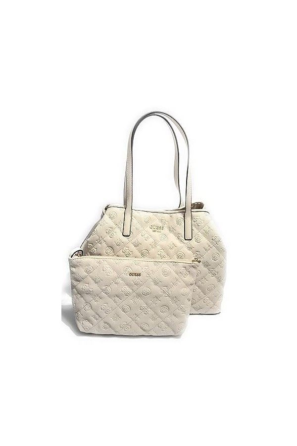 Borsa donna Guess Vikky con pochette in ecopelle grigio stone B24GU139 OB699529 Grande