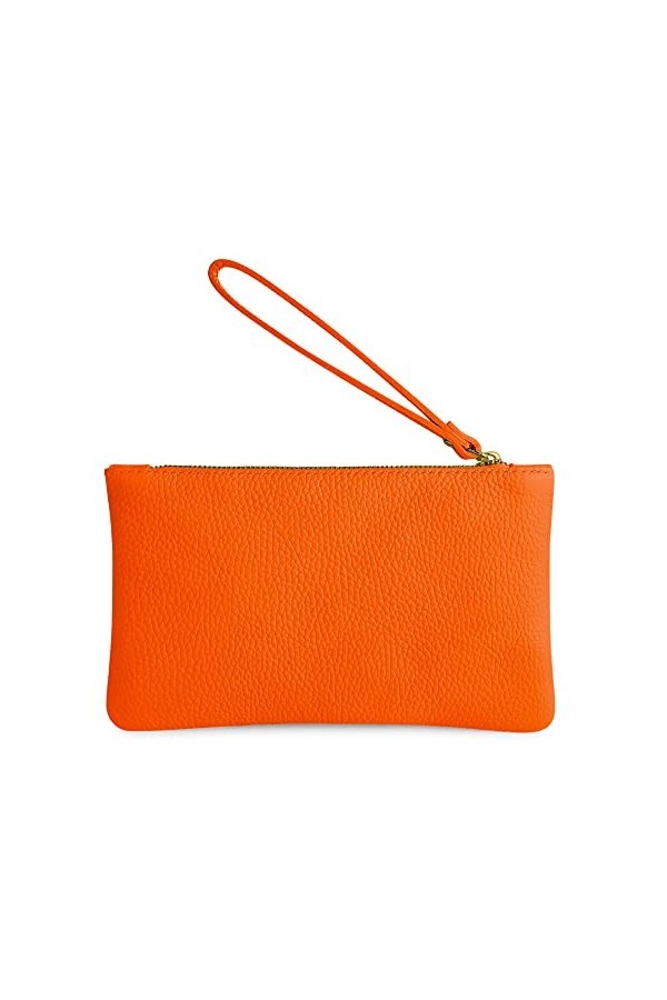 Parubi Pochette à Main Petite pour Femme, Mini Sac à Main en Cuir Souple Véritable Fabriqué en Italie, Pochette avec Cordon e