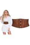 SUOSDEY Ceinture corset pour femme, ceinture large taille pour robe cosplay, cravate waspie ceinture, 4. café foncé, 26-29.5W
