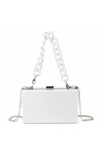 LHHMZ Pochettes de soirée Transparentes en Acrylique pour Femmes Sacs à bandoulière Clear Box Sacs à bandoulière