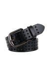 Bingea Ceinture en cuir Femme creux Ceinture 3.7cm large ceinture de femmes pour Jeans Pantalons simple