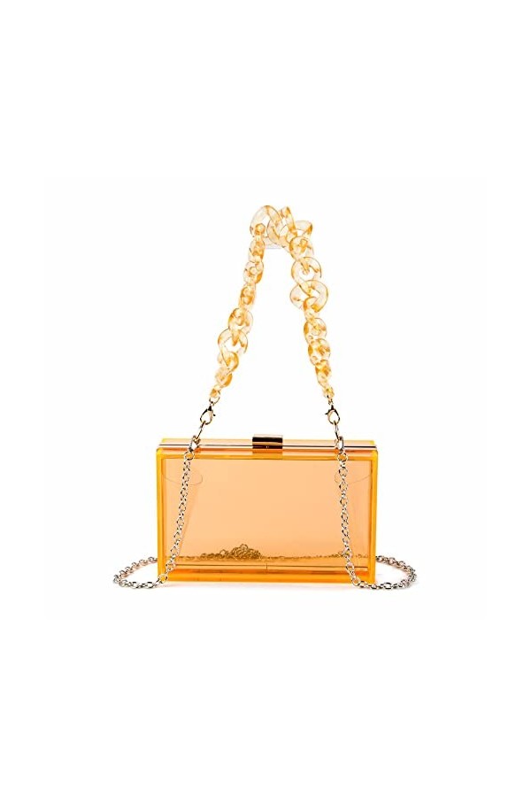 LHHMZ Pochettes de soirée Transparentes en Acrylique pour Femmes Sacs à bandoulière Clear Box Sacs à bandoulière