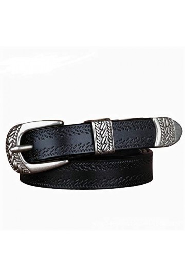 Womens Leather Belt/Womens Belt Boucle de Ceinture de Ceinture de Scratch Resistant Femmes rétro Ceinture décorative Casual