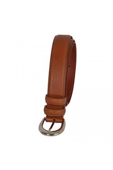 Conte Massimo Ceinture femme fine en cuir véritable, fabriquée en Italie, raccourci, Cuir 3 cm, 115 tg 50-52 