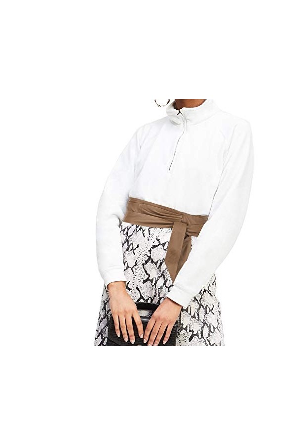 100 % fait à la main en cuir véritable pour femme Obi Ceinture de ceinture auto-nœud Taille unique - Noir - Taille unique