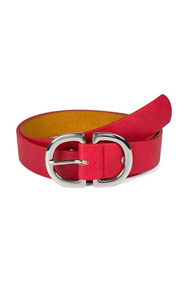 styleBREAKER Ceinture pour dames Unicolore avec double boucle en forme de D, ceinture de hanche, ceinture de taille, peut êtr