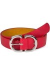 styleBREAKER Ceinture pour dames Unicolore avec double boucle en forme de D, ceinture de hanche, ceinture de taille, peut êtr
