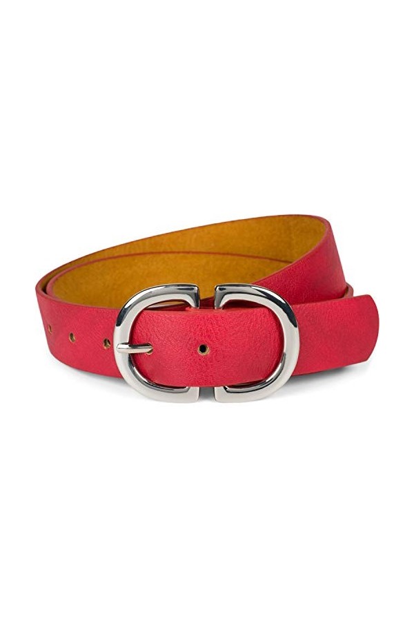 styleBREAKER Ceinture pour dames Unicolore avec double boucle en forme de D, ceinture de hanche, ceinture de taille, peut êtr