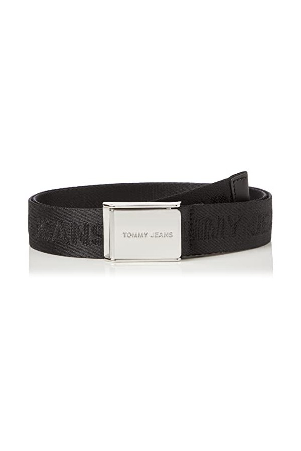 Tommy Jeans TJW Fashion Webbing Belt 3.0 Ceinture, Black, 80 Femme