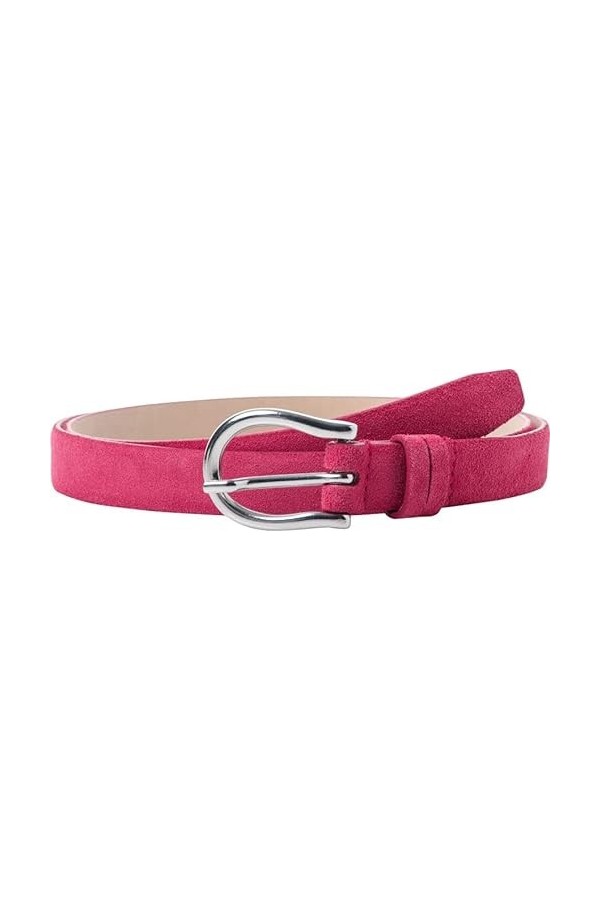 BRAX Ceinture en Cuir brossé pour Femme, Blush, 80 cm