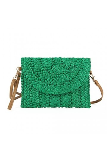 LHHMZ Pochette en Paille pour Femme Sacs à Main dété Sacs à bandoulière en Paille tissée Pochette de Plage