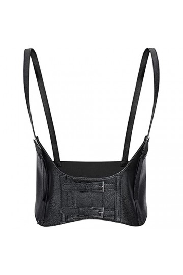 Zarfmiya Ceinture de corps réglable en cuir PU noir pour femme, Noir , taille unique