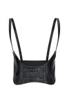 Zarfmiya Ceinture de corps réglable en cuir PU noir pour femme, Noir , taille unique