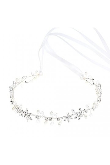 SOLUSTRE Ceinture de mariée en cristal pour femme - Ceinture de mariée avec strass et perles - Ceinture de mariée - Ceinture 