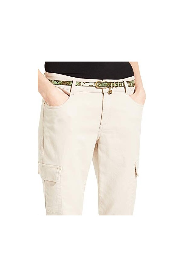 comma Ceinture fine pour femme en forme de reptile kaki M, kaki, M