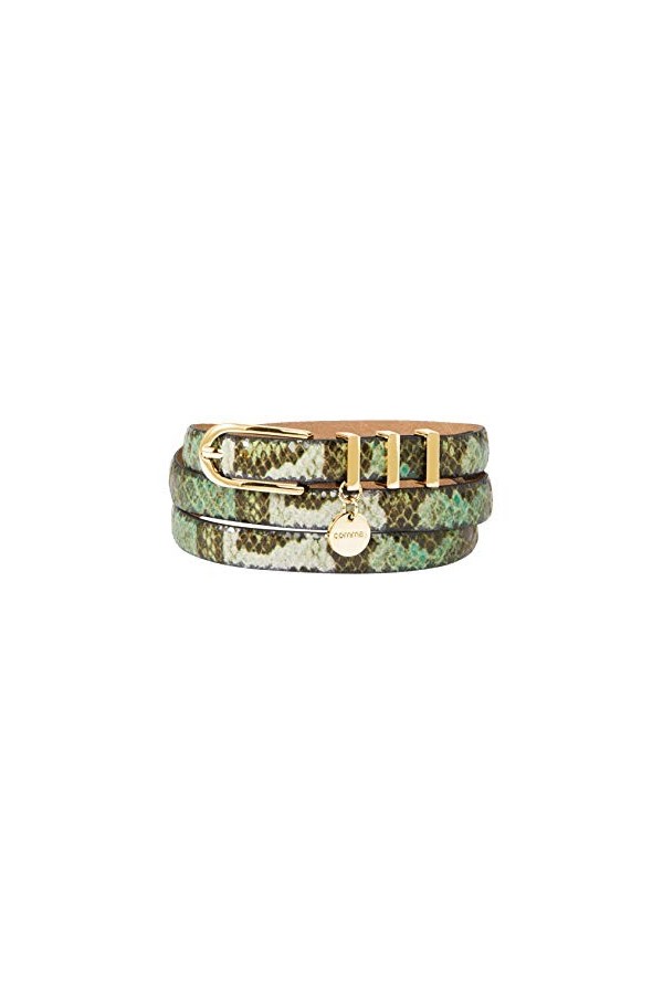 comma Ceinture fine pour femme en forme de reptile kaki M, kaki, M