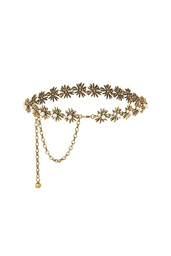 CHIC DIARY Ceinture chaîne Western Concho pour femme, style 2, taille unique