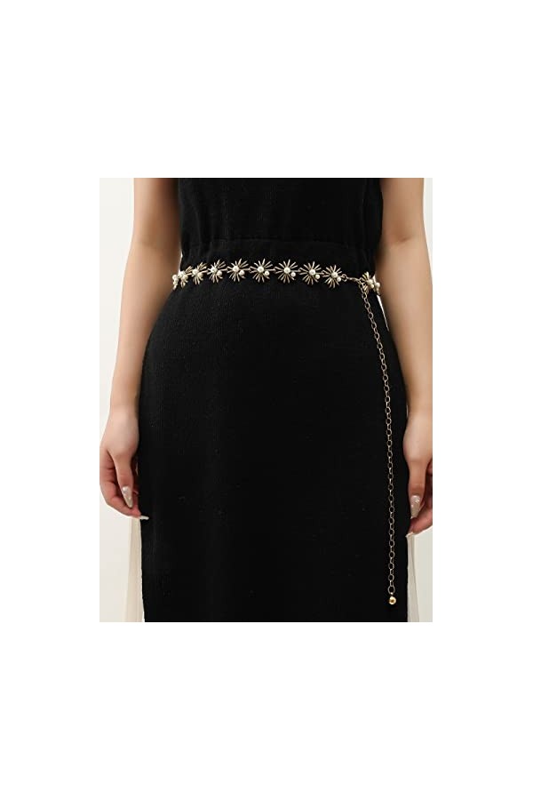 CHIC DIARY Ceinture chaîne Western Concho pour femme, style 2, taille unique