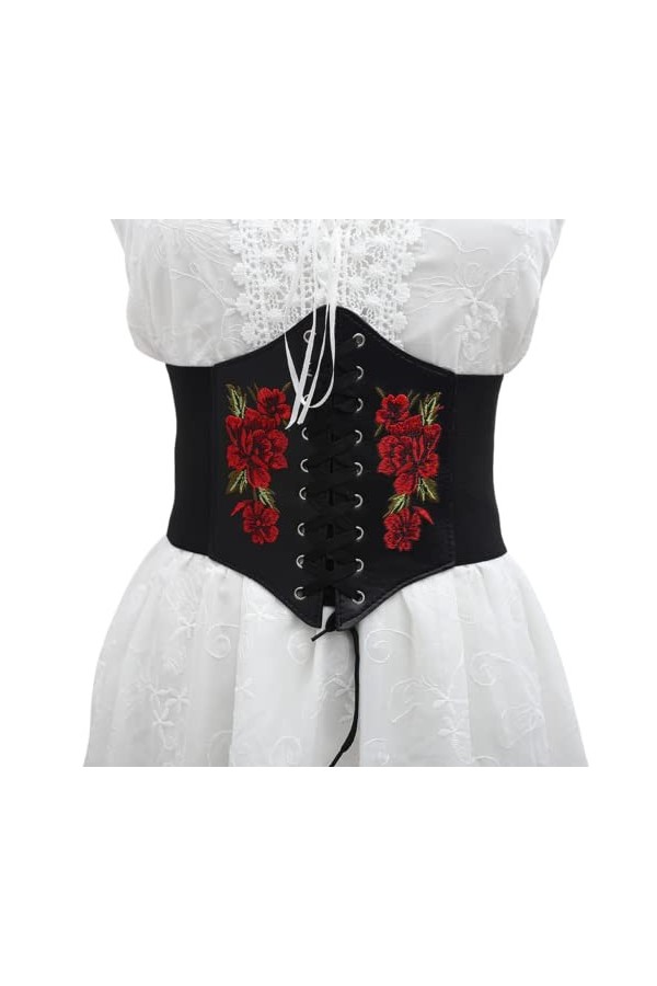 CHENGZI Ceintures élastiques pour chemise - Large ceinture de serrage - Ceinture décorative pour femmes et filles, Cercle, ta