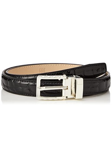 Anthoni Crown Ledergürtel Ceinture, Noir, 80 cm Femme