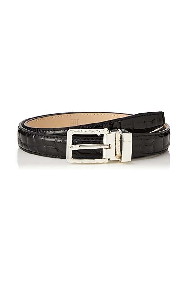 Anthoni Crown Ledergürtel Ceinture, Noir, 80 cm Femme