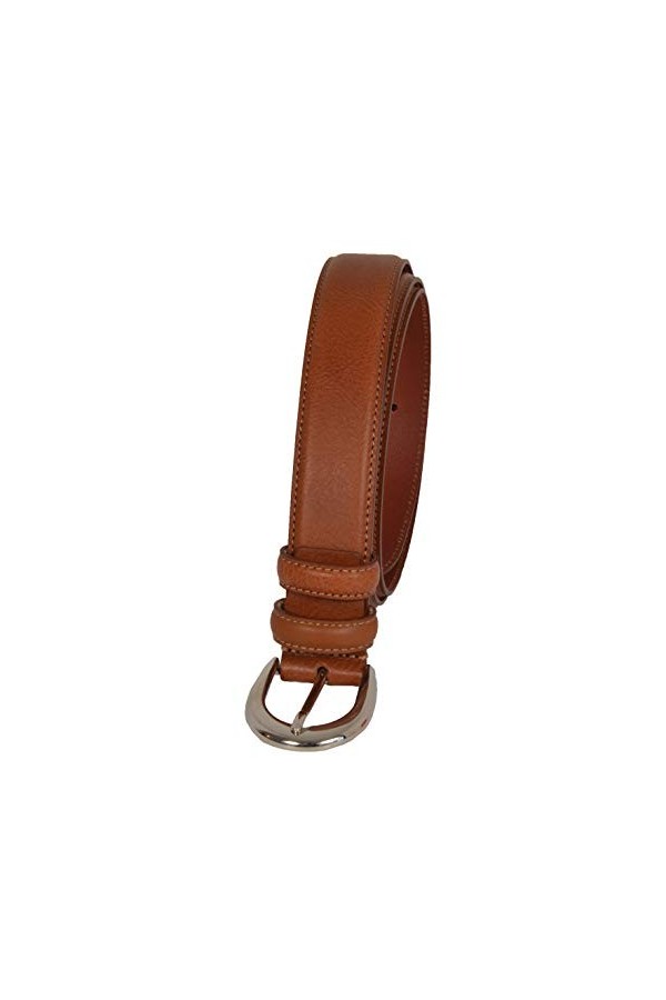Conte Massimo Ceinture femme fine en cuir véritable, fabriquée en Italie, raccourci, Cuir 3 cm, 115 tg 50-52 
